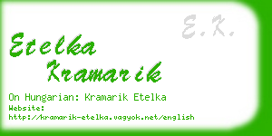 etelka kramarik business card